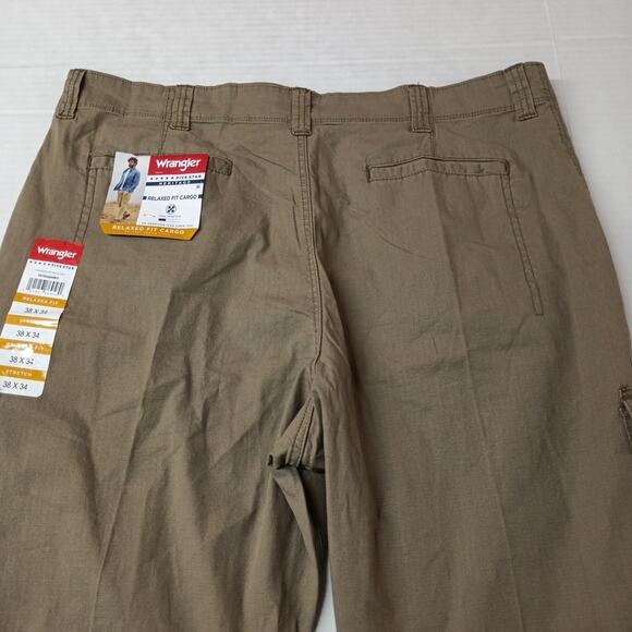 Wrangler Heritage Relaxed Fit Ripstop Cargo Pants Men's 38x34 Khaki Relaxed Fit - Picture 7 of 7